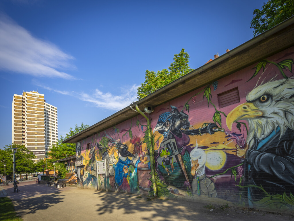Tier-Graffiti in Hannover ist Teil der Tour als spannende Familienaktivität