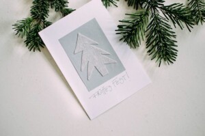 Nachhaltige DIY Weihnachtskarte